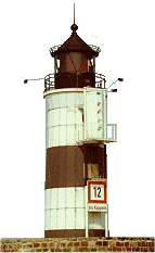 Leuchtturm Schleimümde ( Erbaut 1861 )  Blk.(3) w./r.20s  LG 010°02' BG 54°40' Leit- und Orientierungsfeuer, Feuerhöhe 15m, Tragweite weiß 14sm - rot 10sm, Optik: Gürtelleuchte 